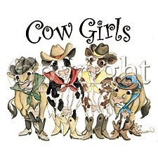 Cow Girls Adult Long Sleeve T-Shirt