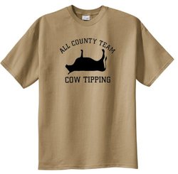 Cow Tipping T-shirt (Regular and Big & Tall Sizes)
