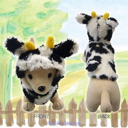 Dog Costume - Cow - Outfit for Dog - Small