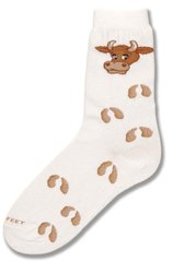 For Bare Feet Cow Face Socks