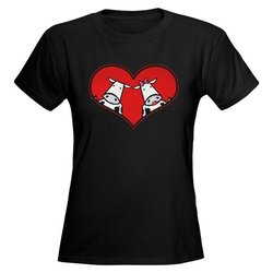 Love Cows Valentine Women's Dark T-Shirt