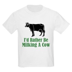 Milking A Cow Kids Light T-Shirt