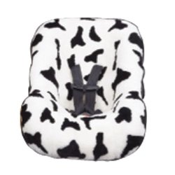 Ba Ba Seat Skins Universal Infant Seat Cover, White Cow and Black