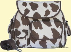 Baby Bee Bags Eglan Wild Cow Brown Diaper Bag Free Shipping Free Mini Baby Blanket