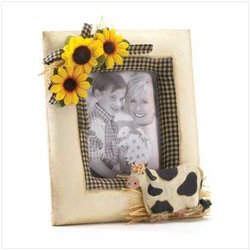 COW FABRIC PHOTO PICTURE FRAME HOME DECORATIVE ART GIFT