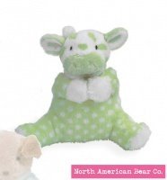 Green Cow - Creeper Sleepers Rattle/Squeaker by North American Bear Co.