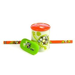 Inoxcrom Cow Writing Set - Red/Green
