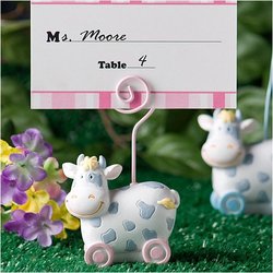 Pink toy cow design place card holders (Set of 32)