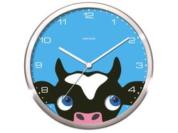 Present Time Peekaboo Cow Wall Clock