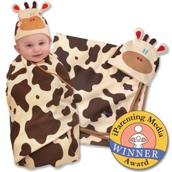 SoZo Swaddle blanket and cap set Cow ONE SIZE