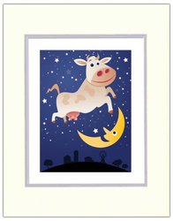 TykeStyle Jumping Moo Cow Heirloom 11x14 Art Print