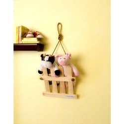 Wall Hanging (Pig & Cow on Fence)