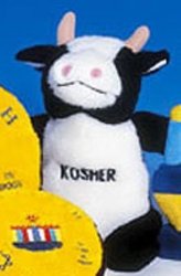 'Oy Vey' Kosher Cow Chewish Giggling Plush Dog Toy