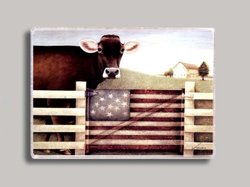 Americana Cow Refrigerator Magnet