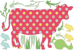 Brewster Dakota the Cow from ZooWallogy by Wall Pops