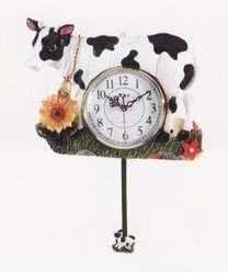 COW 3-Dimensional Pendulum Wall Clock *NEW!!*