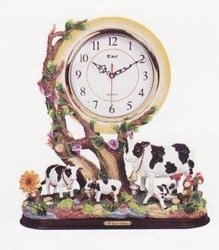 COW 3D Shelf Mantle Clock w/ GREAT Detail *NEW*!