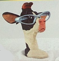 Cow Peeper - Wood Eyeglass And Business Card Holder