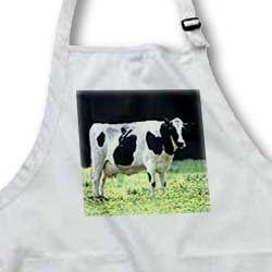 Holstein Cow - Medium Length Apron With Pouch Pockets 22w X 24l