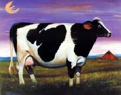 Moon Over Cow 8 x 10 Animals Art Print Poster