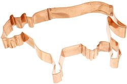 Old River Road Cow Shape Cookie Cutter, Copper