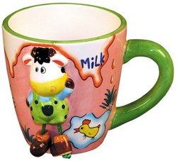 ZooBuds Dancing Feet 8 Ounce Cup with Hand Painted Cow Design