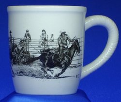 Ceramic Coffee Mug Cup Horse Cow Design
