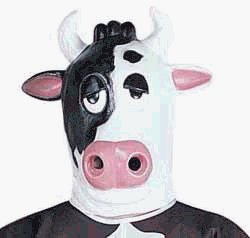 Cow Costume Latex Mask