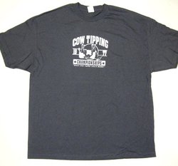 Cow Tipping Championship Funny T-Shirt Tee Shirt 2XL