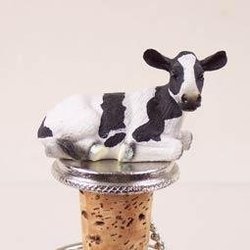 Holstein Cow Cork Bottle Buddy Wine Stopper