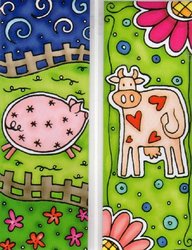 Magnetic Bookmarks - Cow and Apples - Set of 2