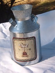 Mini Milk Cans--Cow and Weathervane