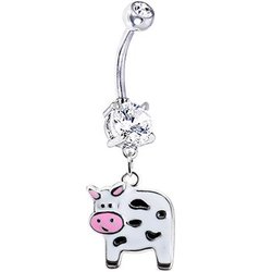 Cute Moo Moo Cow Belly Ring