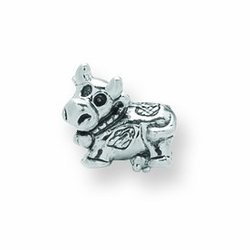 Sterling Silver Reflections Cow Bead QRS265