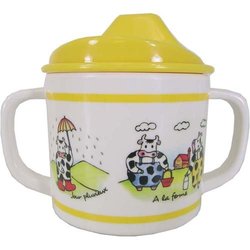 Baby Cie Melamine Sippy Cup with French Words Cow
