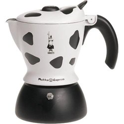 Bialetti 2-Cup Mukka Express Stovetop Cappuccino Maker - Cow Print