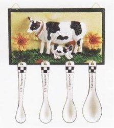 COW Wall Plaque with Measuring Spoon Set *NEW*!