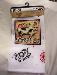 Kay Dee Designs Vintage Cow Vintage Cow Flour Sack Dish Towel 27x27-in.