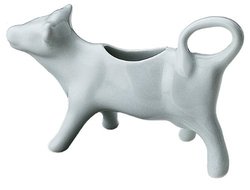 Kitchen Supply 8040 White Porcelain Cow Shape Creamer, 3-ounce
