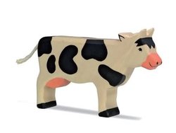 Holztiger Cow, standing, black - 1011