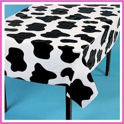 Plastic Cow Spots Table Covers - Farm Party