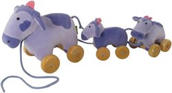 Plush Cow and Babies Pull Toy 15'