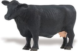 Safari 236329 Black Angus Cow Animal Figure- Pack of 6