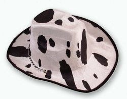 Ride-em Cowboy Hat Felt with Cow Spots