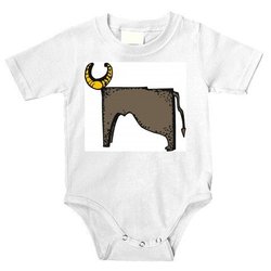 Onesie with Africa, cow, petroglyph