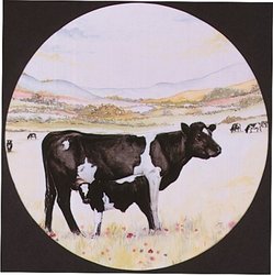 TUFTOP Cutting Board TT00315 Cow & Calf - Round (12' ' diam)